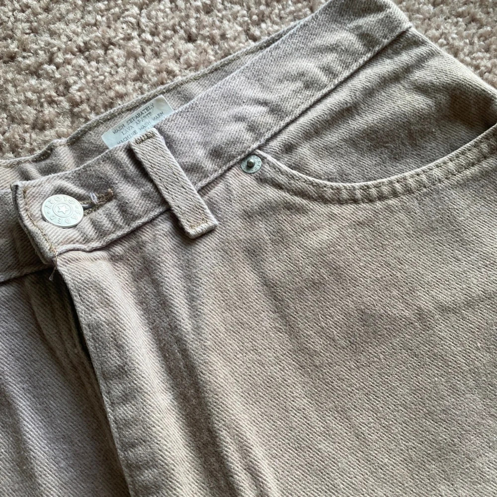 Brown Vintage Faded Glory Brown Tan Denim Shorts - size 12 - Picture 4 of 5